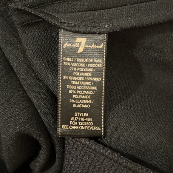 7 For All Mankind Black Bodycon Dress Size Medium - Picture 9 of 10